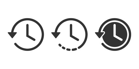 Wall Mural - history icon vector. history line and solid icon