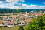Fototapeta Krajobraz - Sommer in Passau, der Stadt an Donau und Inn