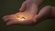 A Firefly Alighting On A Childs Hand Upscaled 2
