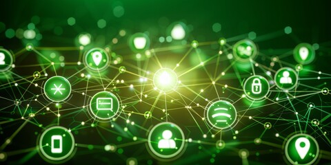 Aufkleber - Network Nexus: An Intricate Web of Digital Connections Highlighting the Interconnectedness of Modern Technology, Generative AI