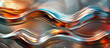 Metallic waves merge and flow in a seamless pattern of reflective shades, creating a mesmerizing abstract
