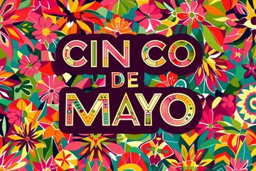 Wall Mural - Cinco de Mayo holiday background with Mexican pattern for celebration and a joyous fiesta party Generative AI