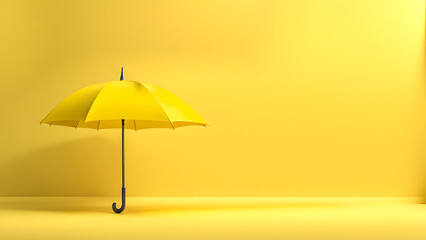 3d yellow umbrella signifying coverage for insurance and business consultancies