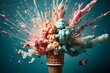 Tempting ice cream explosion - satisfy your sweet tooth with every scrumptious bite