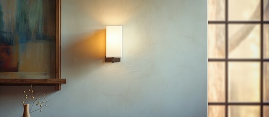 Interior wall sconce installed near a window