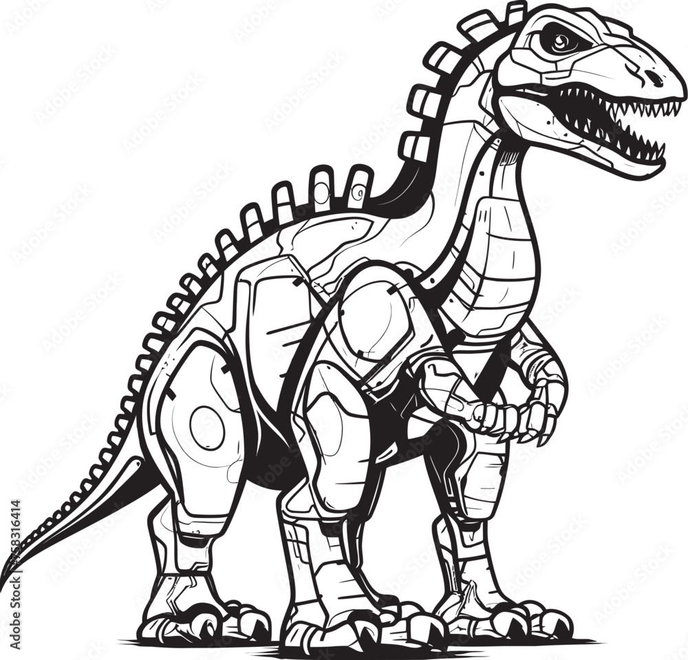 Cyber-Raptor Badge: Vector Black Logo Icon Design for Futuristic Brands ...