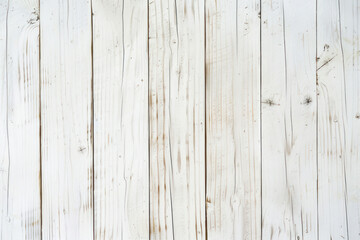 Wall Mural - White wood plank texture for background.