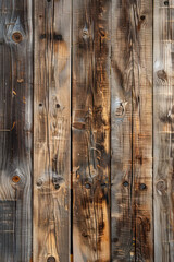 Wall Mural - Vertical Old brown wooden planks texture.