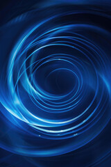 Poster - A mesmerizing blue swirl of light in a dark room. Perfect for abstract backgrounds