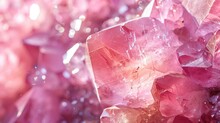 Extreme Close-up Of A Rose Quartz Crystal's Surface, With Soft Pink Hues And Natural Textures, Representing Love And Heart Chakra Healing In A Reiki Practice