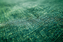 Close-up Texture Of Green Woven Fabric
