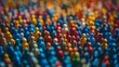 Multicolored Crowd of Figurines from Above