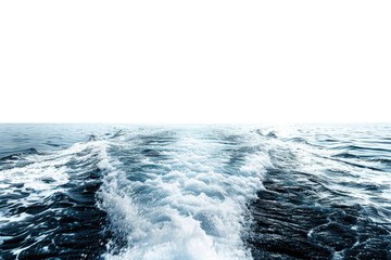 Poster - A serene view of the ocean from a boat. Perfect for travel brochures