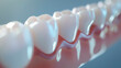 Close-up view of a tooth with a noticeable gap, highlighting missing tooth issues and the importance of dental care and restoration. Banner. Copy space.