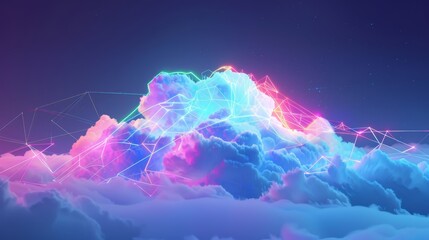 futuristic cloud computing technology background