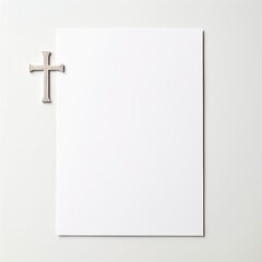 Sticker - The layout of the postcard Jesus, blank paper with cross