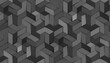 © ADDICTIVE STOCK - 3D Wallpaper origami mosaic of black particles of stucco and leather material