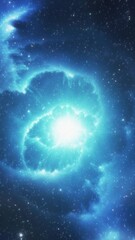 Wall Mural - Cosmic vertical background of a beautiful galaxy.