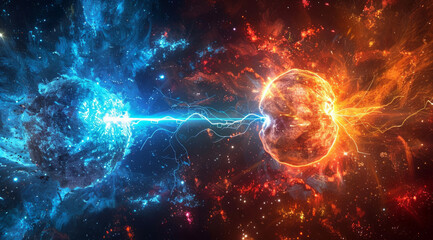 Wall Mural - space after the big bang 3d illustration of space