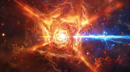 Wall Mural - space after the big bang 3d illustration of space