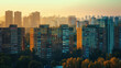 Urban Sunrise Over Cityscape