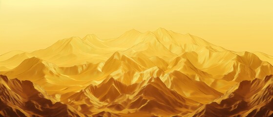 Canvas Print - Mountain range illustration in gold colors, abstract art landscape mountain, luxury style for wallpaper, wall art decoration, advertisement premium hi-end