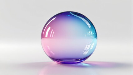 Wall Mural - Blue and Pink Glass Ball on White Surface