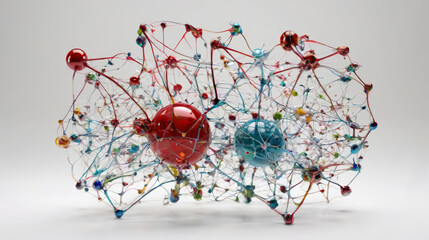 Canvas Print - Intricate Wire and Ball Sculpture