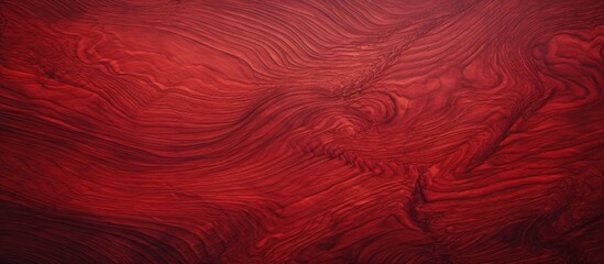 Poster - A close up of hardwood flooring with a swirl pattern in shades of magenta, peach, electric blue, and carmine on a red background