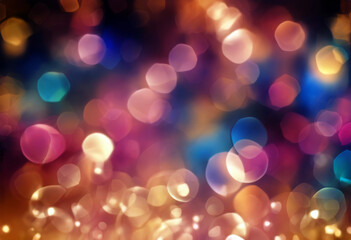 Wall Mural - Colorful abstract shiny bokeh background