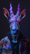 Decorated creature neon-infused