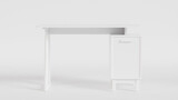 Fototapeta Młodzieżowe - Minimalist light wooden table desk premium photo 3d render