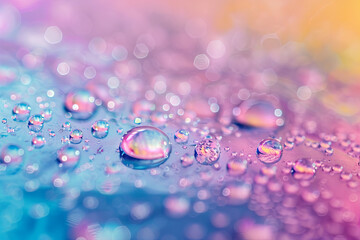 Water droplets on a colorful background