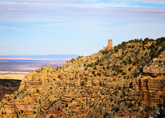 Wall Mural - The Desert View Watchtower at the Grand Canyon. 