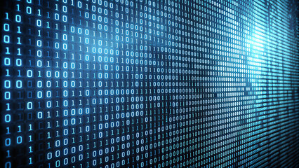 Blue Binary Code Technology Pattern Background