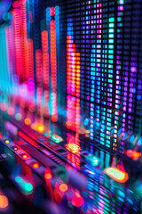 Wall Mural - colorful equaliser bars for music background