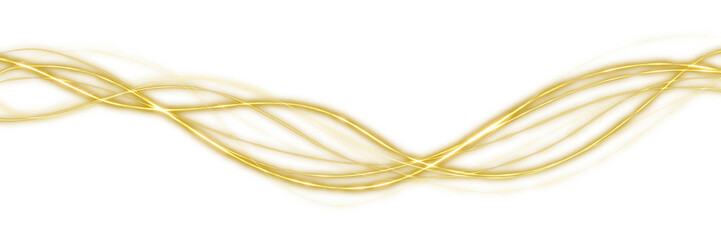 Wall Mural - elegant gold glowing lines with sparkling effect