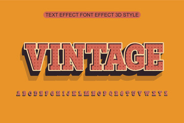 Wall Mural - TEXT EFFECT VINTAGE 3D STYLE VECTOR