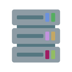 Wall Mural - Pop database server icon. Vector.