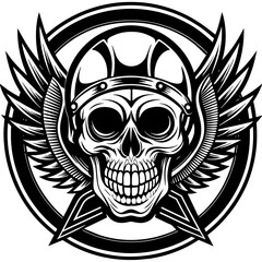 Wall Mural - Skull  motor  club