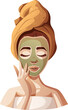 Woman with beauty face mask. Beauty, skin care, cosmetic, spa concept.