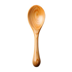 Wall Mural - Wooden Spoon Isolated on Transparent Background. Close up of Wooden Spoon