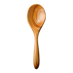 Wall Mural - Wooden Spoon Isolated on Transparent Background. Close up of Wooden Spoon