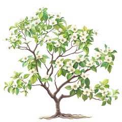 Wall Mural - dogwood tree on isolated background