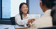 © LuxeShutter/peopleimages.com - Business, woman and handshake in job interview for introduction in meeting with smile or excited in office. Asian candidate, hr employee or shaking hands with documents for hiring deal or recruitment