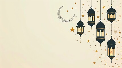 Wall Mural - Ramadan greeting card background. Ornament Arabic symbol.