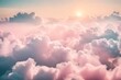 cotton candy clouds drifting lazily across the sky