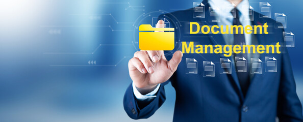 Poster - document management concept. business concept