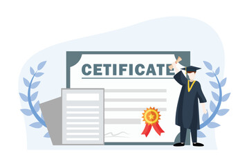 Graduation Day Flat Design Illustration