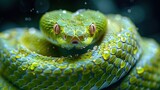 Fototapeta Miasta - dangerous green snake